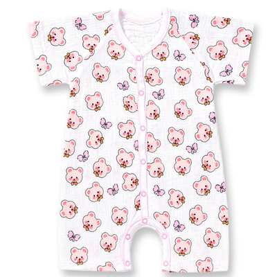 Пісочник для дівчинки, 62-74см, муслін 100% бавовна, білий з принтом