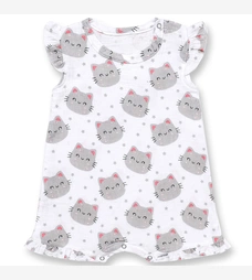 Пісочник для дівчинки, 80-86см, муслін, білий з принтом фото на tatoshka.ua