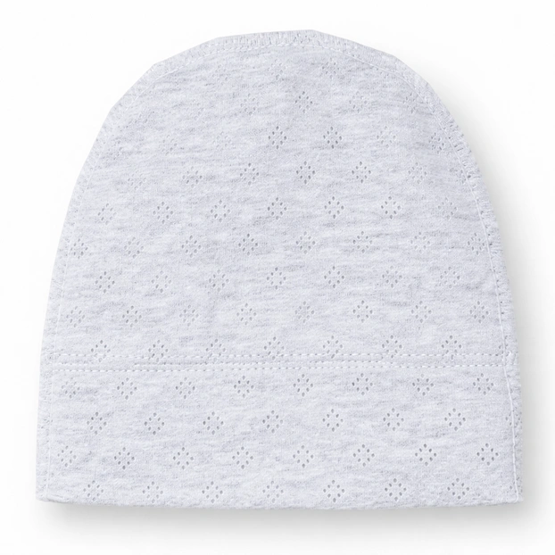 Детская шапочка, р.36-42 г, ажур, серый меланж фото Татошка