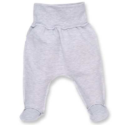 Повзунки на резинці уні, 56см, футер, сірий меланж