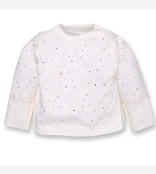 Льоля для дівчинки, 56-62 см, футер з начісом, молочна з принтом фото на tatoshka.ua