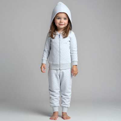 Комплект дитячий уні, р.86-92 см, капітон, сірий меланж