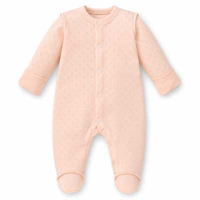 Дитячий комбінезон уні, р.50-56 см, ажур, бежевий, ручка-трансформер