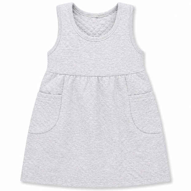 Дитяча сукня, р.92-116 см, капітон, сірий меланж фото Татошка