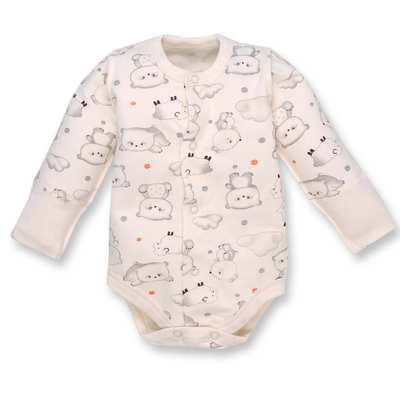 Боді уні, 56см, Футер 100% бавовна, молочний с принтом