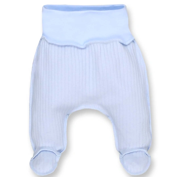 Повзунки на резинці уні, 50-62см, інтерлок рапорт, блакитний фото Татошка