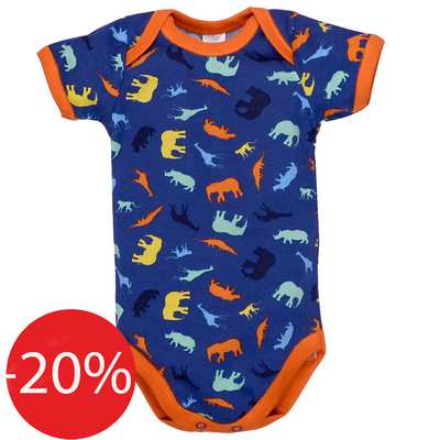 Боді уні, 68-92 см, кулір 100% бавовна, синій з принтом