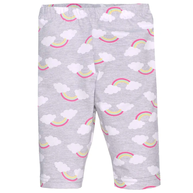 Велосипедки (треси) , р.92-134 см, кулір, сірий меланж з принтом фото Татошка