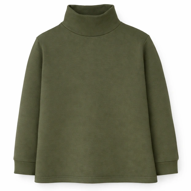 Дитячий гольф для хлопчика, р.116-164 см, футер з еластаном, зелений фото Татошка