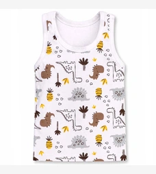 Дитяча майка уні, р.74-128 см, рібана, біла з принтом фото на tatoshka.ua