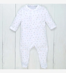 Дитячий комбінезон для дівчинки р.62-86 см, інтерлок, білий з принтом фото на tatoshka.ua