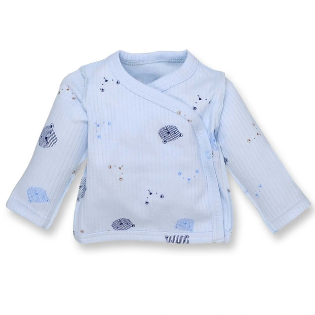 Льоля уні, 56-62см, інтерлок рапорт 100% бавовна, блакитний з принтом фото Татошка